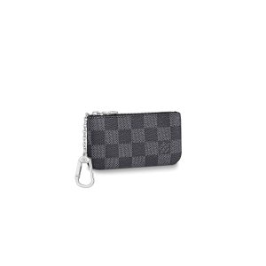 Luxury Luxury Pochette Cles Damier Graphite Canvas Pouch (2019) (N60155)