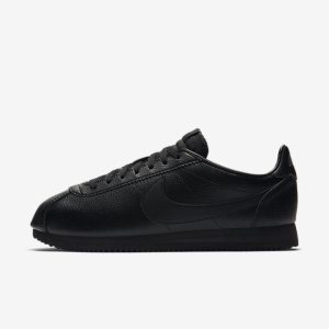 Nike Classic Cortez Leather Triple Black (2018) (749571-002)