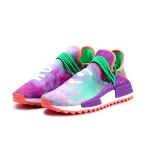 Adidas adidas x Pharrell Williams PW NMD Human Race HU Holi Chalk Coral/Lab Purple (AC7034)
