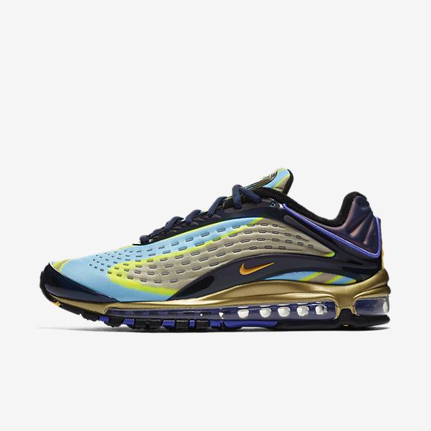 nike air max deluxe midnight navy laser orange