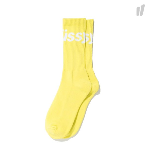 Stussy Jacquard Logo Socks ( 138603 / 0201 / Yellow )