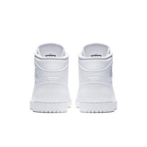 Air Jordan Nike AJ I 1 Mid Triple White (2019) (554724-129)