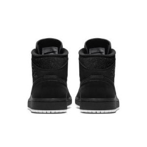 Air Jordan Nike AJ I 1 WMNS Mid Glitter Black (BQ6472-001)