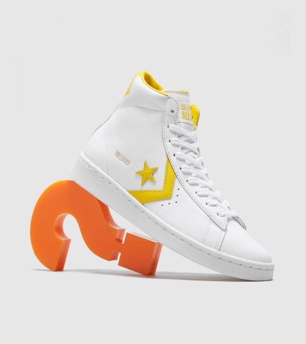 Converse Pro Leather Hi White Amarillo (2020) (166812C)