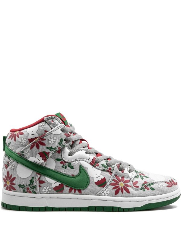 Nike SB x Concepts Dunk High 'Ugly Christmas Sweater' Grey (2013) (635525-036)