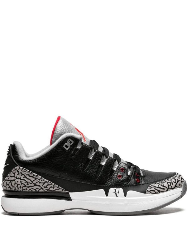 Air Jordan Nike Zoom Vapor Air Jordan III AJ3 RF Roger Federer Black Cement (709998-010)