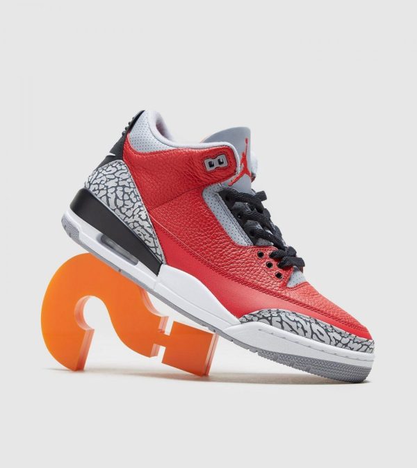 Air Jordan Nike AJ III 3 Retro SE 'Red Cement' (GS) (2020) (CQ0488-600)