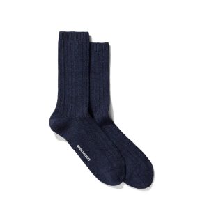 Norse Projects Bjarki Mouline Socks (Navy) (N82-0034-7077)