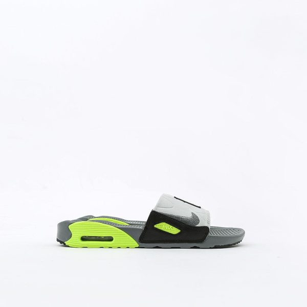 Nike Air Max 90 Slide (Grau / Grün) (BQ4635-001)