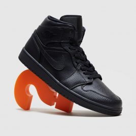 Air Jordan Nike AJ I 1 Mid Triple Black (2020) (554724-091)