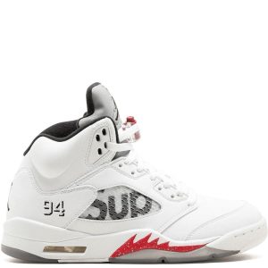 Air Jordan x Supreme Nike AJ V 5 Retro White (824371-101)