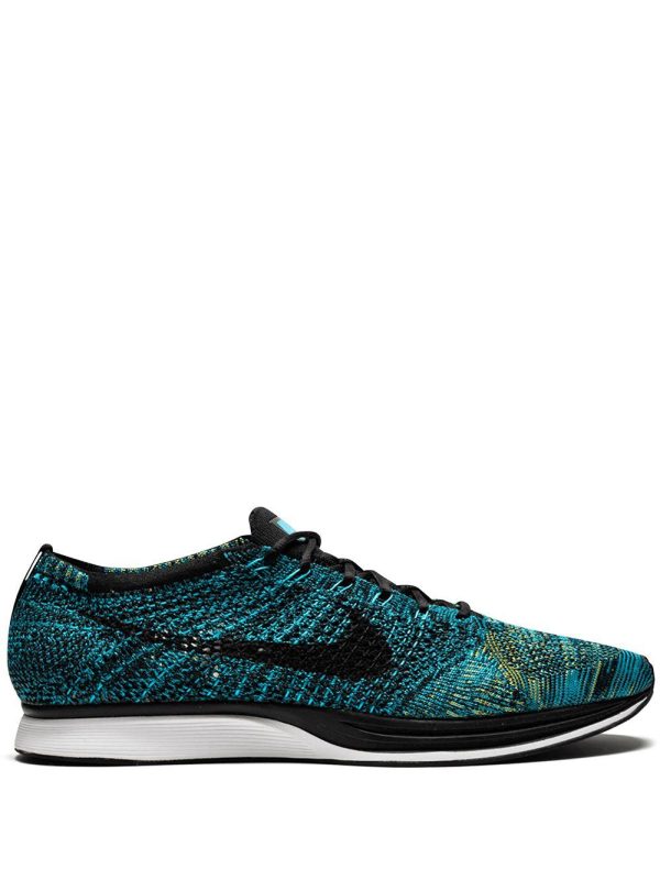 Nike Flyknit Racer Blue Glow Yellow Strike (526628-405)