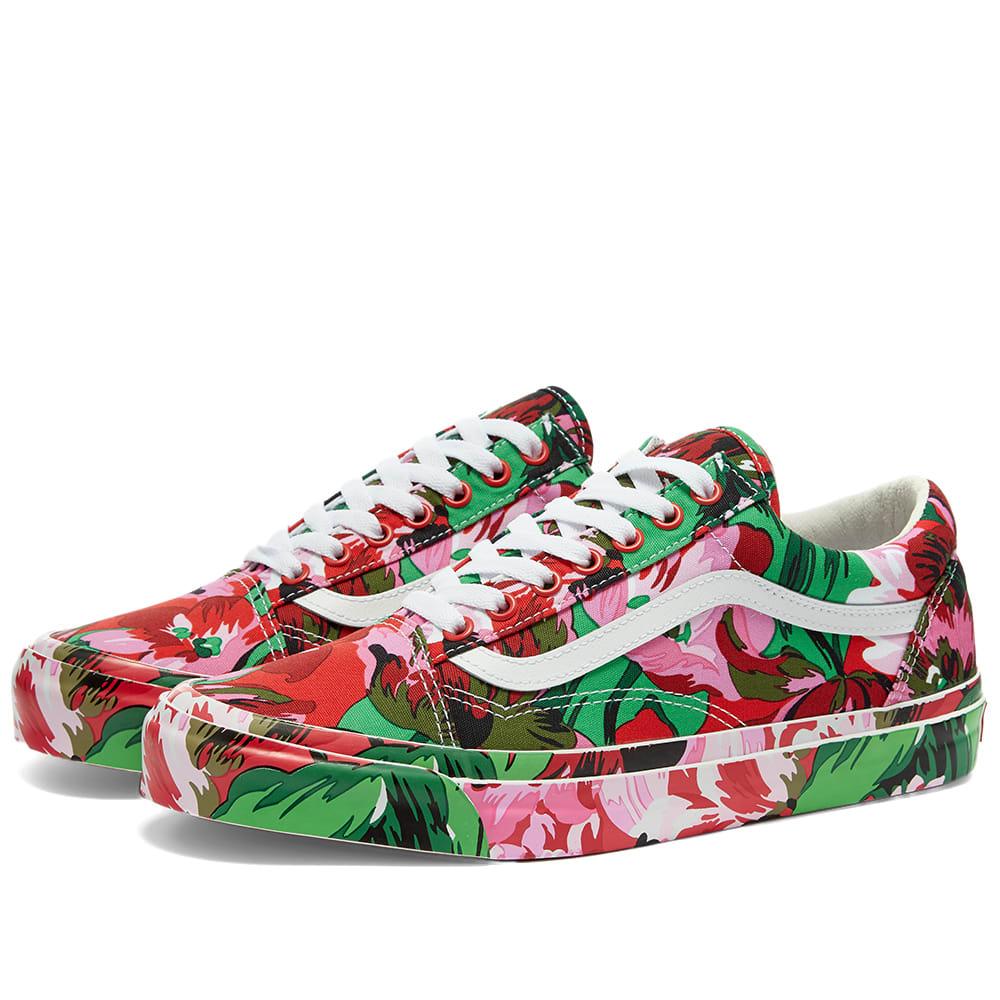 vans slip ons with roses