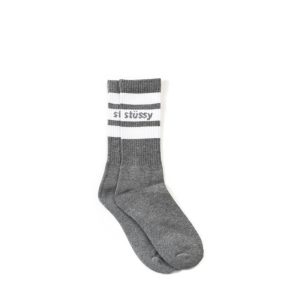 Stüssy Sport Crew Socks (Grau / Weiß) (138681-1729)