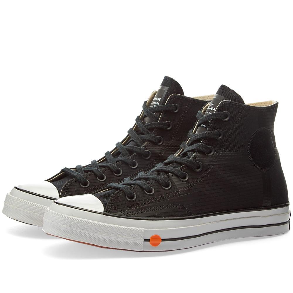 converse chuck 70 hi canvas sneakers in black