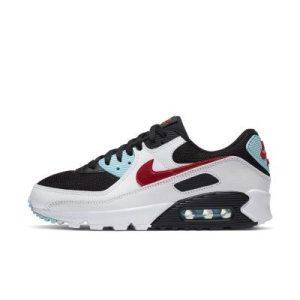 Nike Air Max 90 Aqua Red White Black Womens (DA4290-100) белого цвета