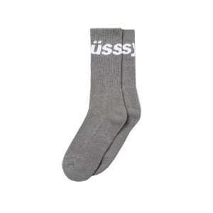 Stussy Jacquard Logo Socks ( 138603 / 0009 / Grey Heather )