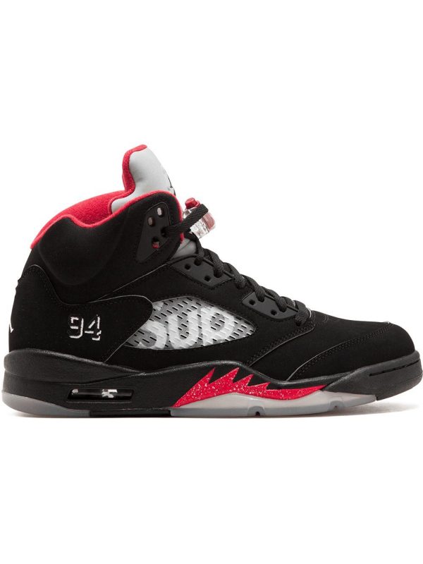Air Jordan x Supreme Nike AJ V 5 Retro Black (824371-001)