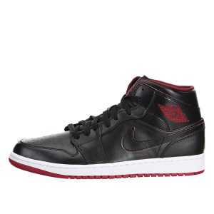 Air Jordan Nike AJ I 1 Retro Mid Black Red White (554724-028)