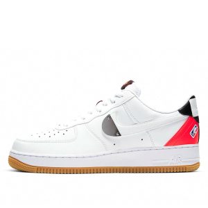 Nike Air Force 1 Low 'NBA Pack' White Bright Crimson (2020) (CT2298-101)