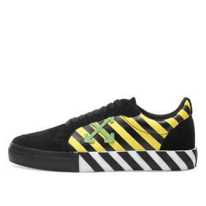 Off-White Vulc Arrow Low Top Sneakers Black Yellow Green (2019) (OMIA085E19C210476040)