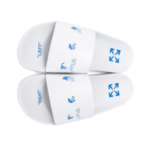 Off-White Logo Sliders White Blue (AW20) (OMIA088E20FAB0020145)