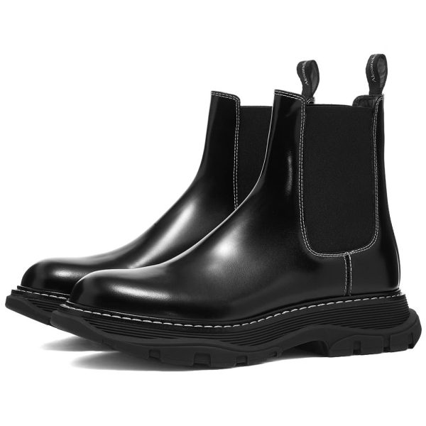 Alexander McQueen Tread Leather Chelsea Boot (625229WHZ8D-1053)