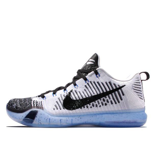 Nike Kobe 10 Elite Low HTM Shark Jaw (White Black) (805937-101)