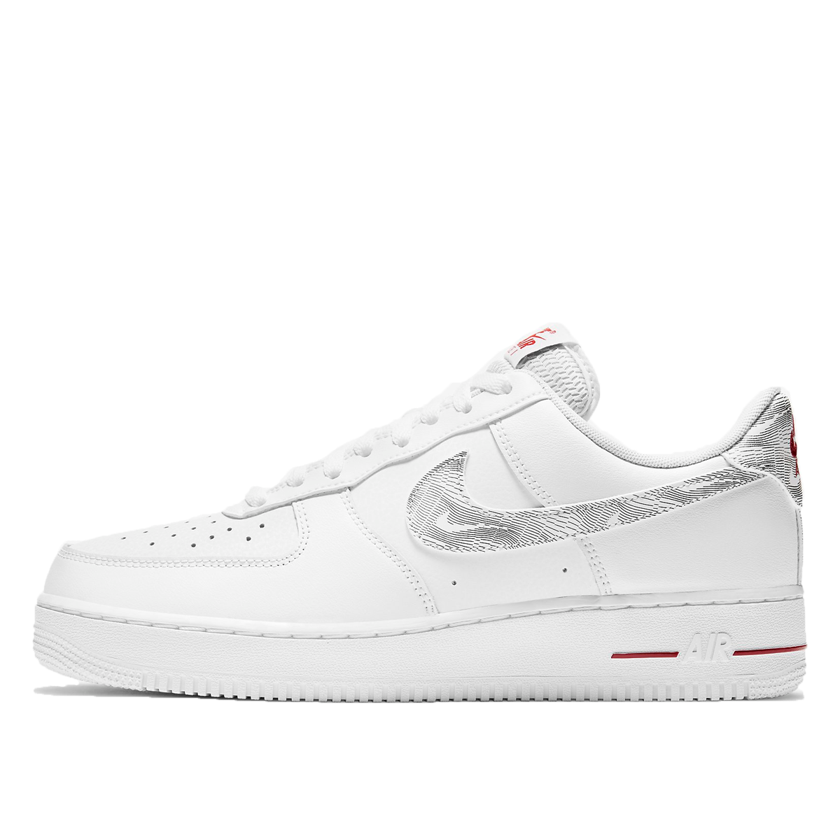 air force 1 topography red