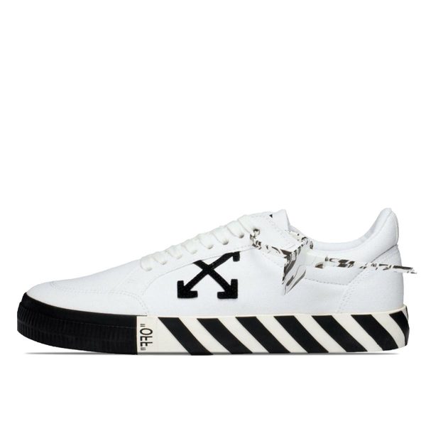 Vulc Low Top Sneaker White Black Stripes (2020) (OMIA085E20FAB0010110)