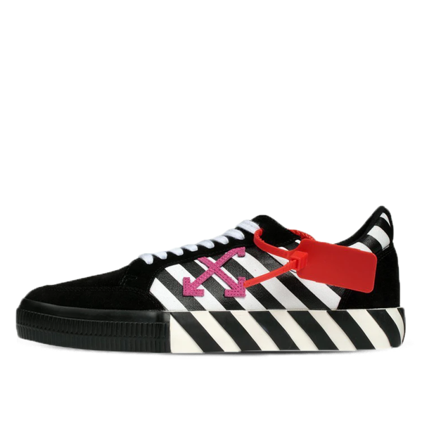 Off-White Vulc Low Top Sneaker Stripe Black Violet (2020) (OMIA085R20C210180129)