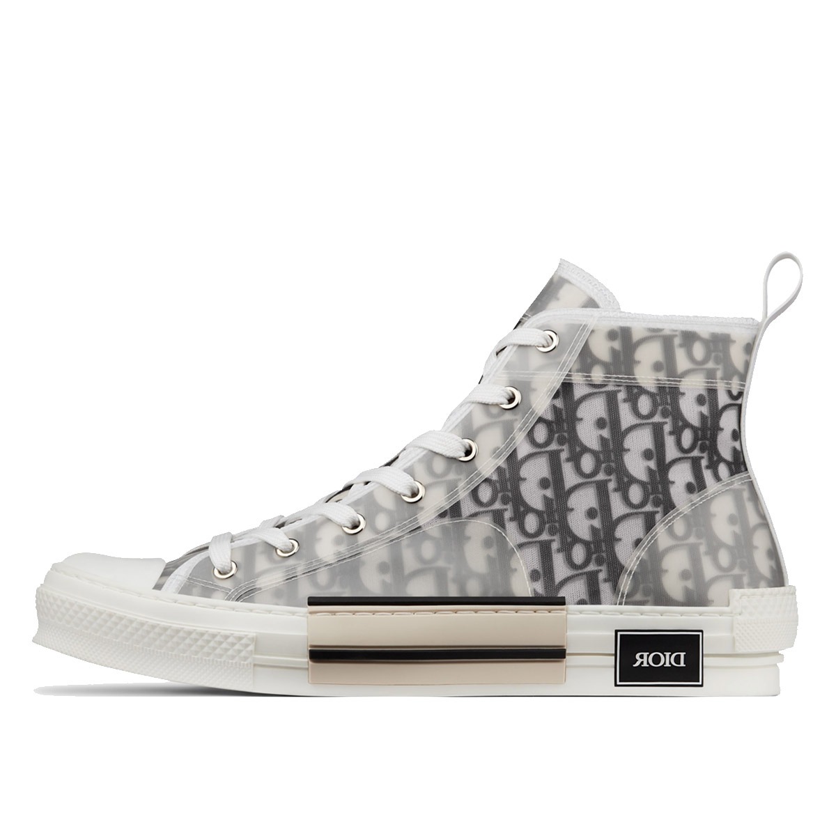 Dior B23 High Top Logo Oblique White Black 2019