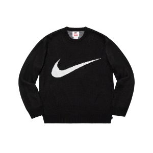 Supreme Supreme x Nike Swoosh Sweater Black (SS19) (BV7549-010)