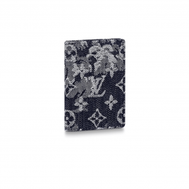 Luxury Luxury Monogram Tapestry Pocket Organizer Canvas Blue Silver (2021) (M80025)