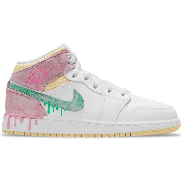 Air Jordan 1 Mid Paint Drip GS (DD1666-100)