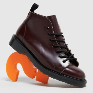 Fred Perry x George Cox Leather Monkey Boot (Red/Brown)