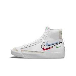 Nike Blazer Mid 77 Multi-swoosh GS (DM9475-100) белого цвета