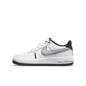 Nike Air Force 1 Low LV8 White Wolf Grey Black (DO3809-101) белого цвета