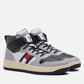 Tommy Jeans High-Top Cupsole Leather Basketball Trainers (EM0EM00811PS3)