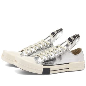 кеды Converse x Rick Owens DRKSHDW TURBODRK Chuck 70 Low (A01292C) серебрянного цвета