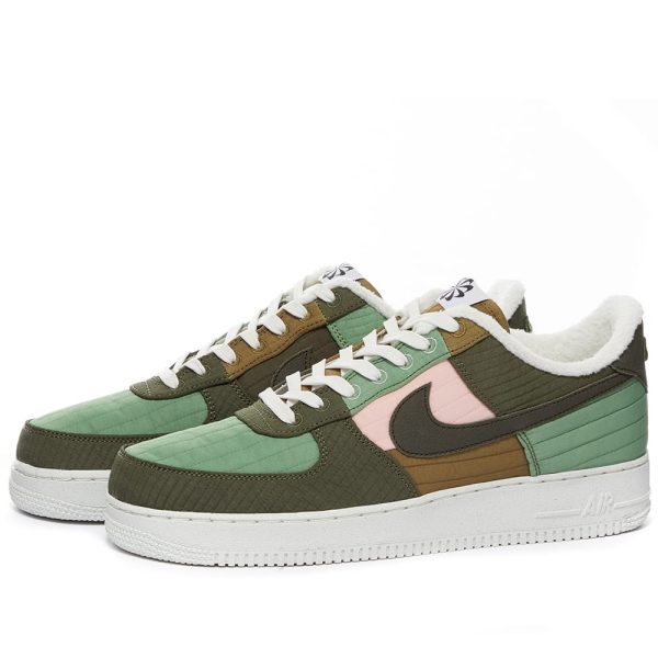 Nike Men's Air Force 1 '07 Patchwork Quilt (DC8744-300) зеленого цвета