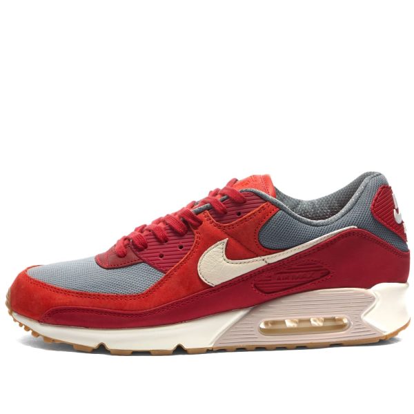 Nike Men's Air Max 90 Premium (DH4621-600) красного цвета