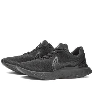 Nike Men's React Infinity Run Flyknit 3 (DH5392-005) черного цвета