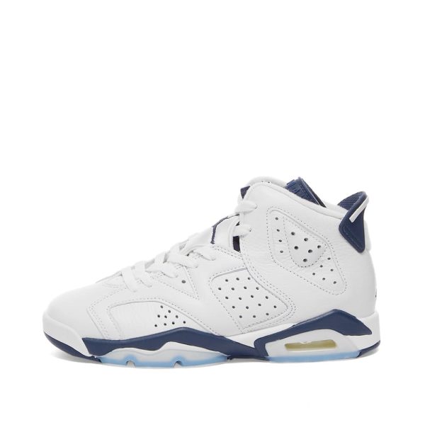 Air Jordan Men's 6 Retro GS (384665-141) белого цвета