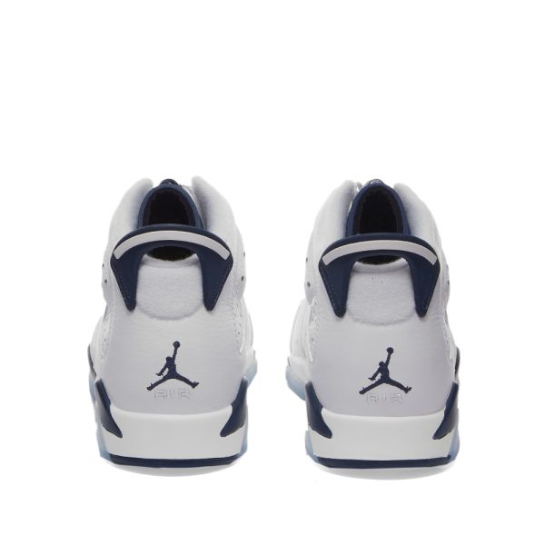 Air Jordan Men's 6 Retro GS (384665-141) белого цвета