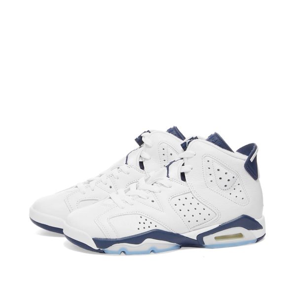 Air Jordan Men's 6 Retro GS (384665-141) белого цвета