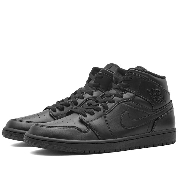 Air Jordan 1 Mid (554724-093) черного цвета