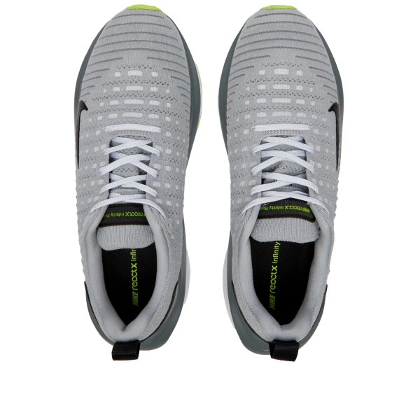 Nike React Infinity Run Flyknit 4 Wolf Grey/Black (DR2665-002) черного цвета