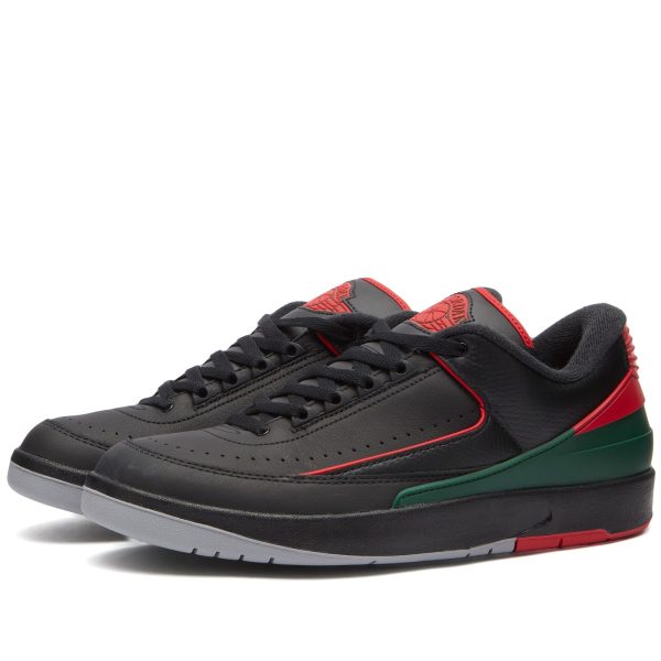 Air Jordan 2 Retro Low Black/Fire Red (DV9956-006) черного цвета