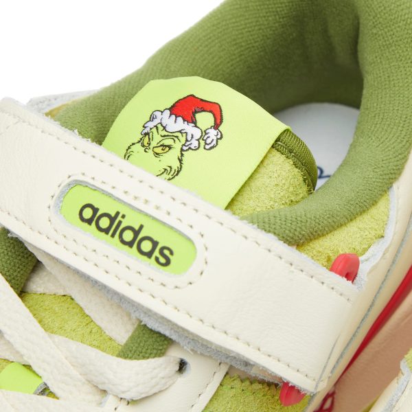 Adidas Forum Low 'The Grinch' White/Red/Solar Slime (ID3512) белого цвета